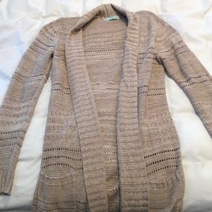 Long tan cardigan